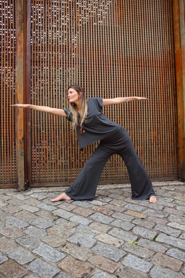 CALÇA FLARE SARUEL MESCLA ESCURO