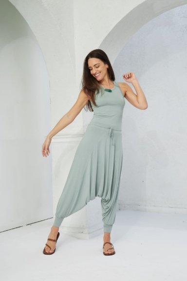 CALÇA LINO INDIANA MENTA