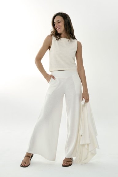 CALÇA PANTALONA CAMINHOS OFF WHITE