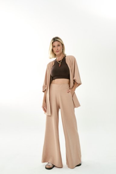CALÇA PANTALONA CAMINHOS NUDE