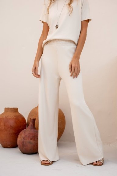 CALÇA MALHA ELEGANCE AREIA