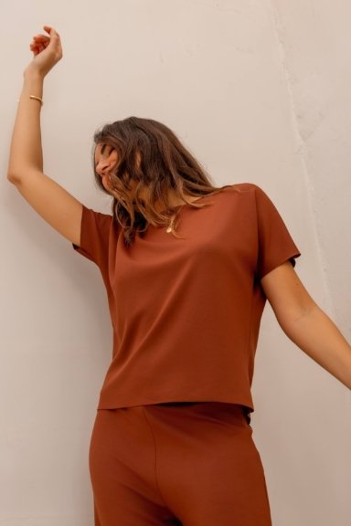 BLUSA MALHA ELEGANCE TERRA