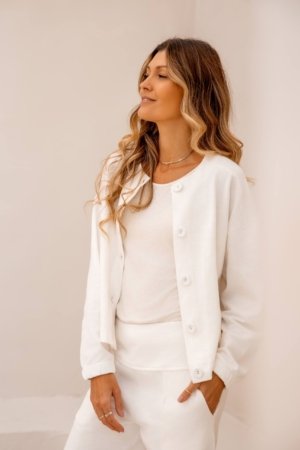 JAQUETA BOMBER SOFT COTTON OFF WHITE